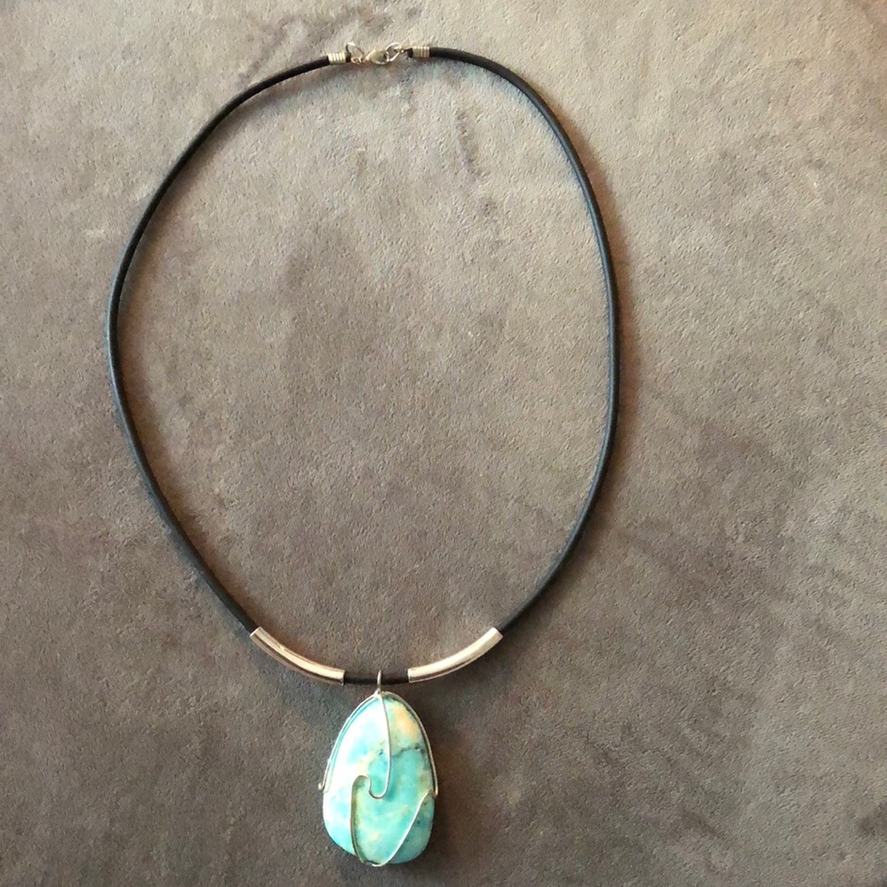 Hand made turquoise necklace from Polish Boutique